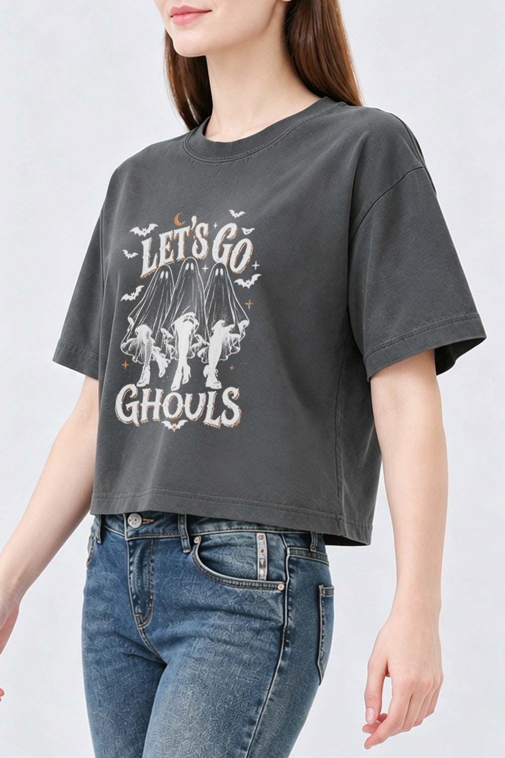 Let's go ghouls crop top