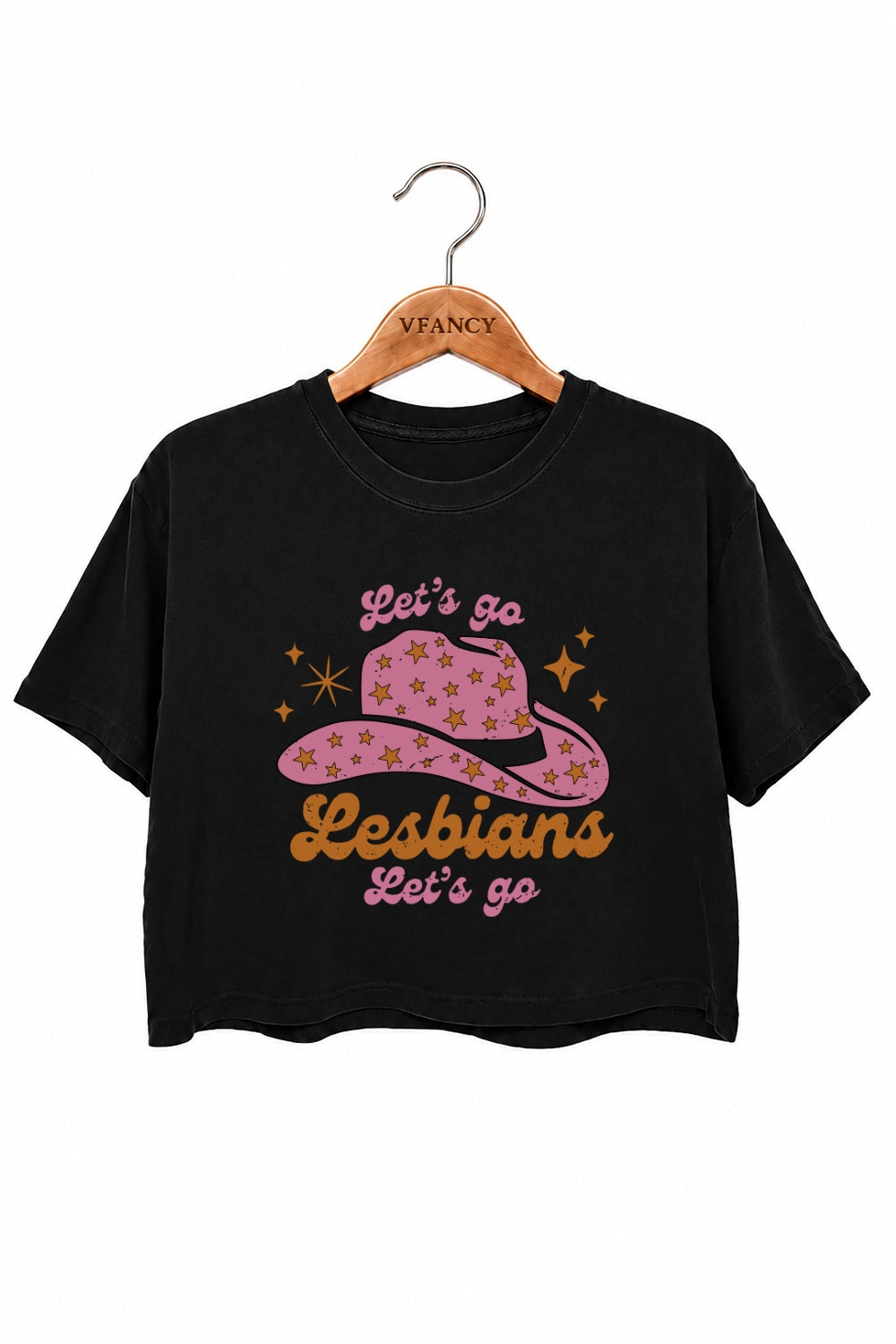Let's go lesbians cowgirl crop top