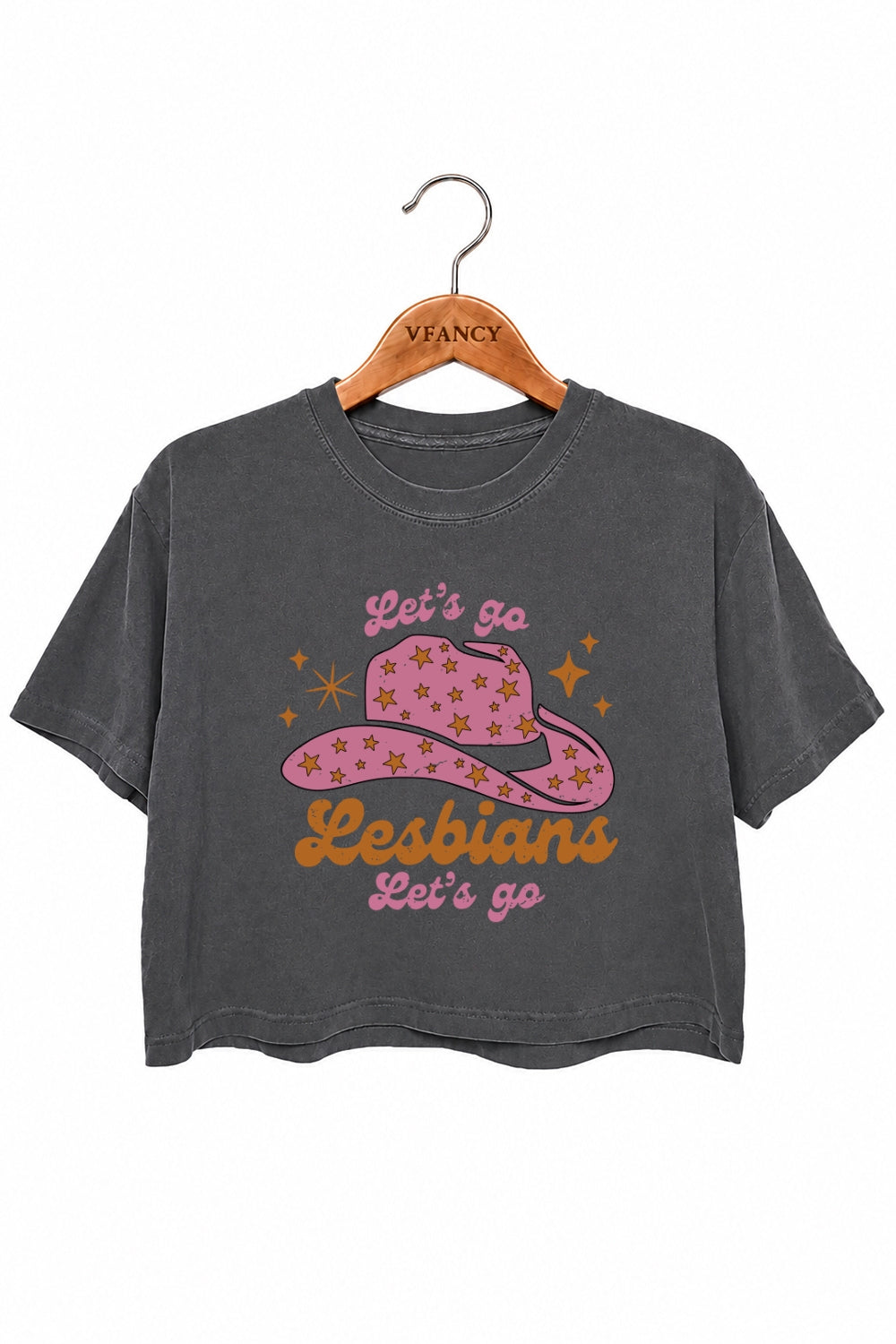 Let's go lesbians cowgirl crop top