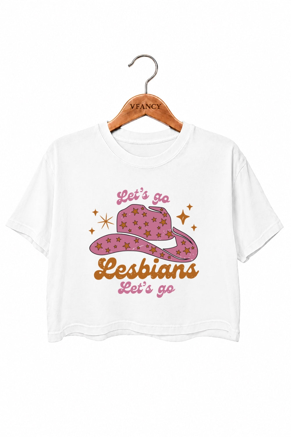 Let's go lesbians cowgirl crop top
