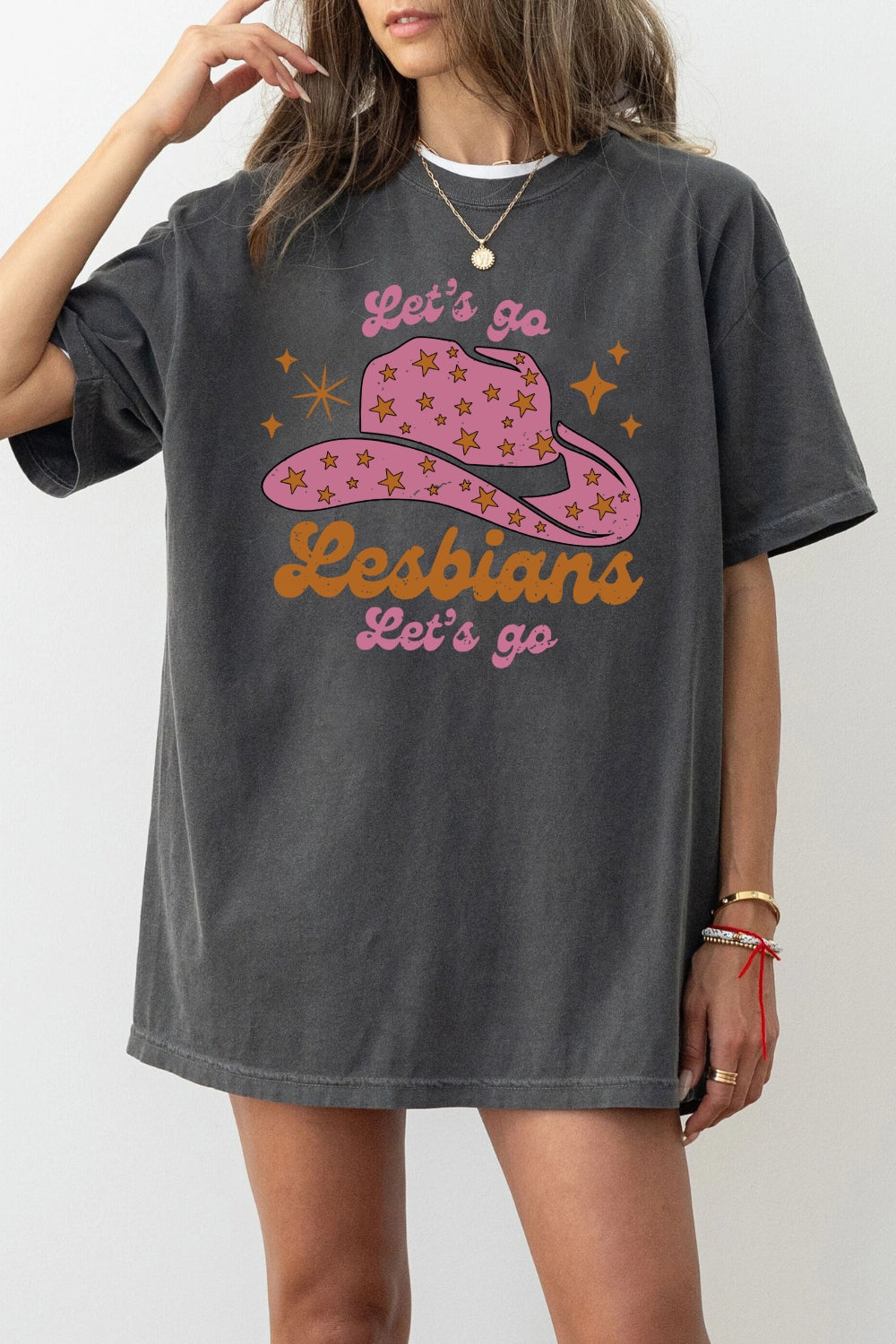 Let's go lesbians cowgirl tee