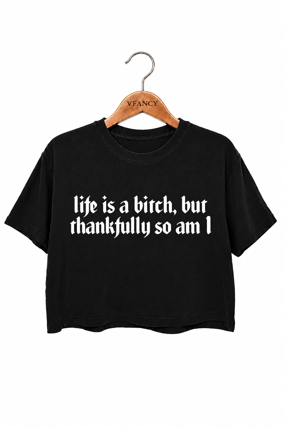 Life is a bitch funny crop top