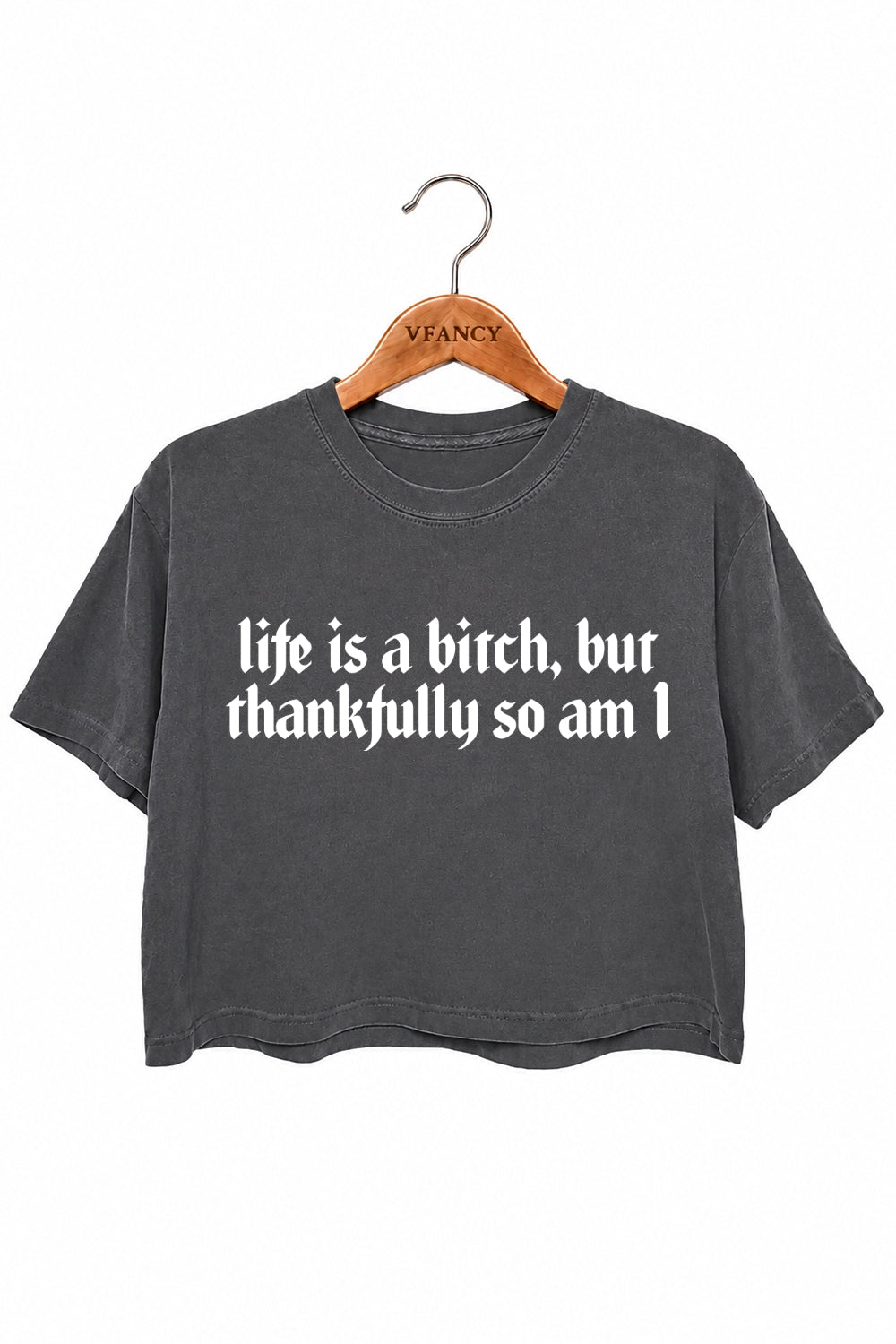 Life is a bitch funny crop top
