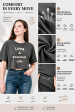 Living a feminist life crop top