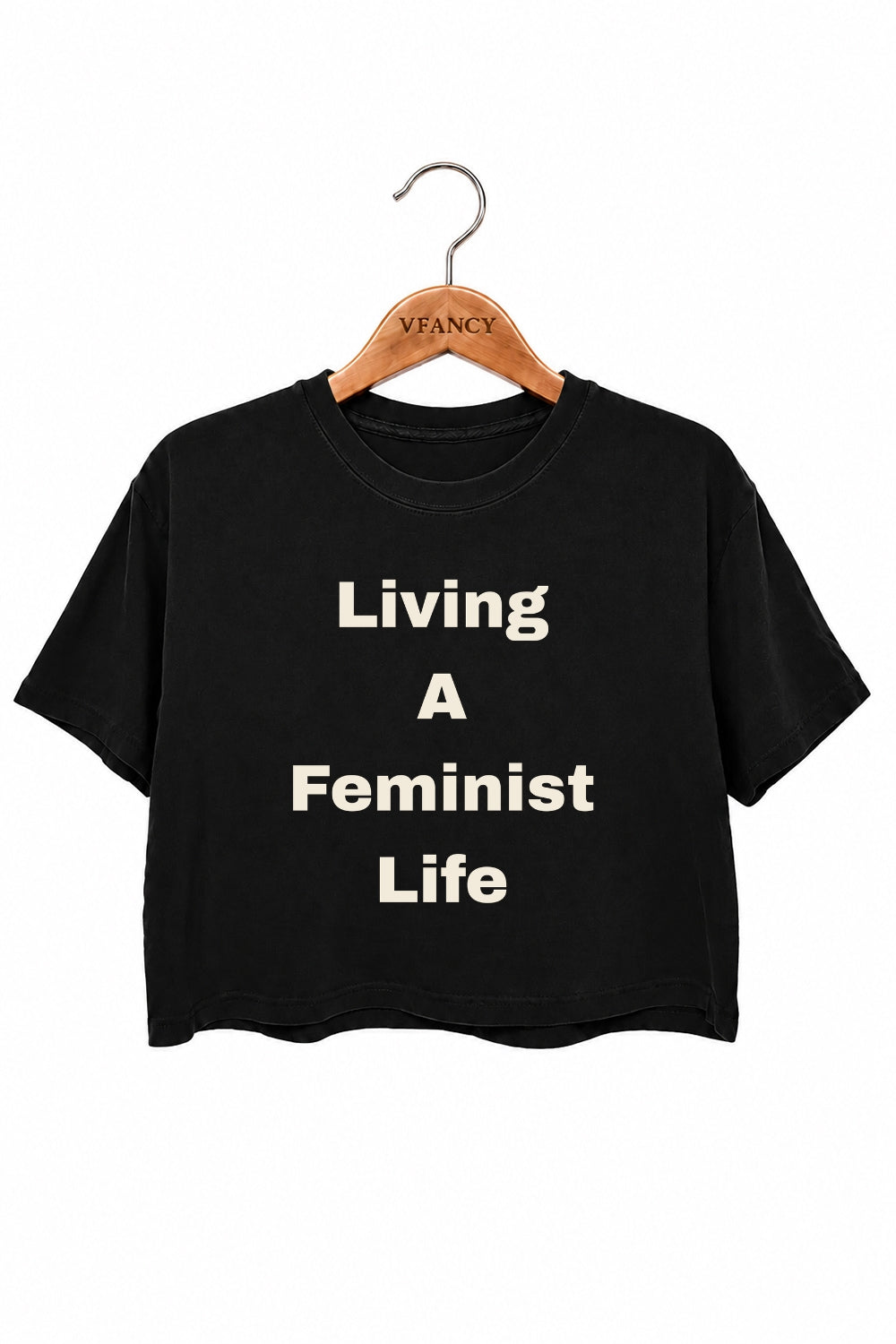 Living a feminist life crop top