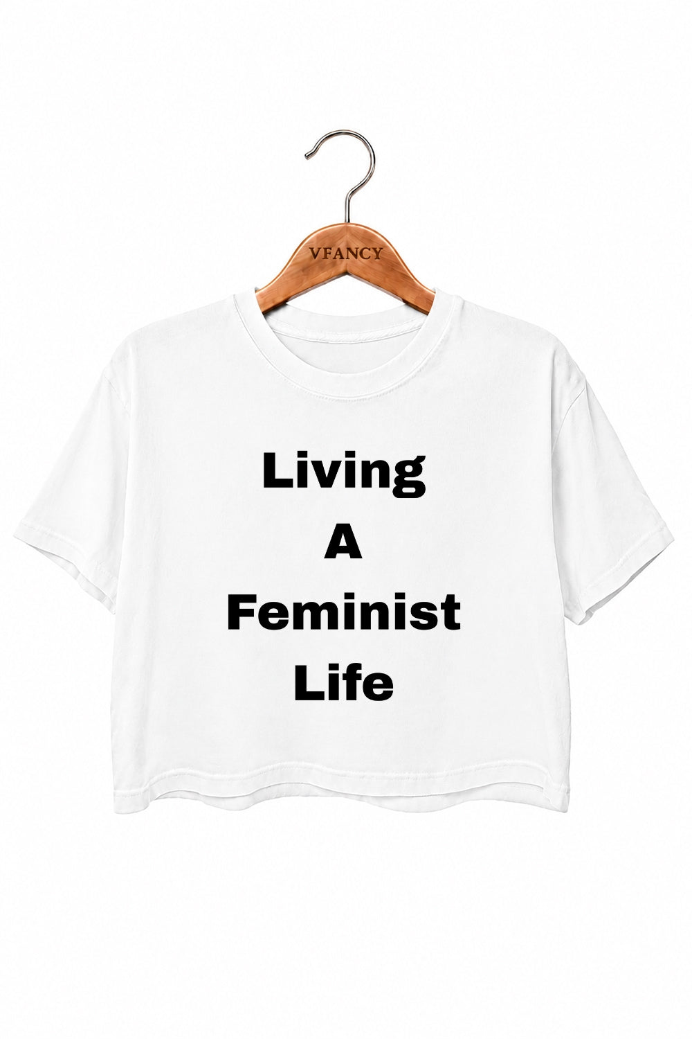Living a feminist life crop top