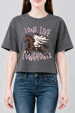 Long live cowghouls crop top