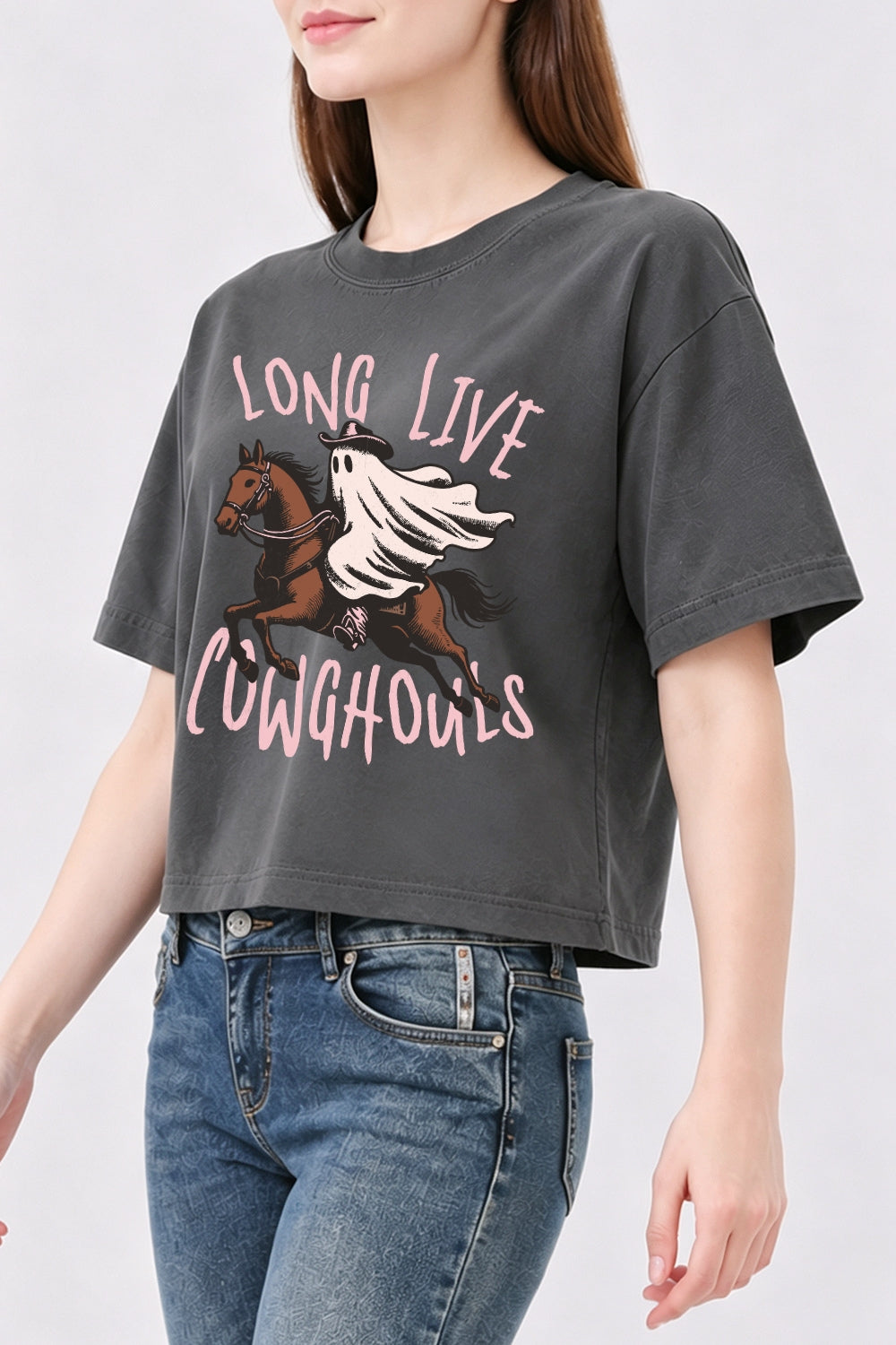 Long live cowghouls crop top