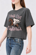 Long live cowghouls crop top