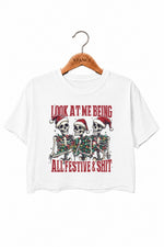 Look at me being all festive crop top