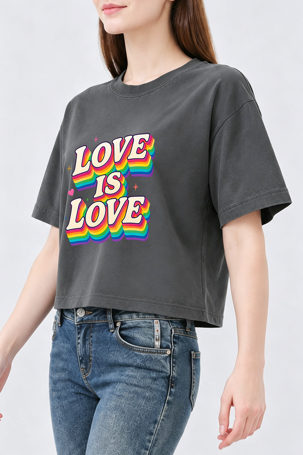 Love is love cute crop top
