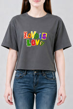 Love is love rainbow crop top