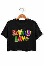 Love is love rainbow crop top