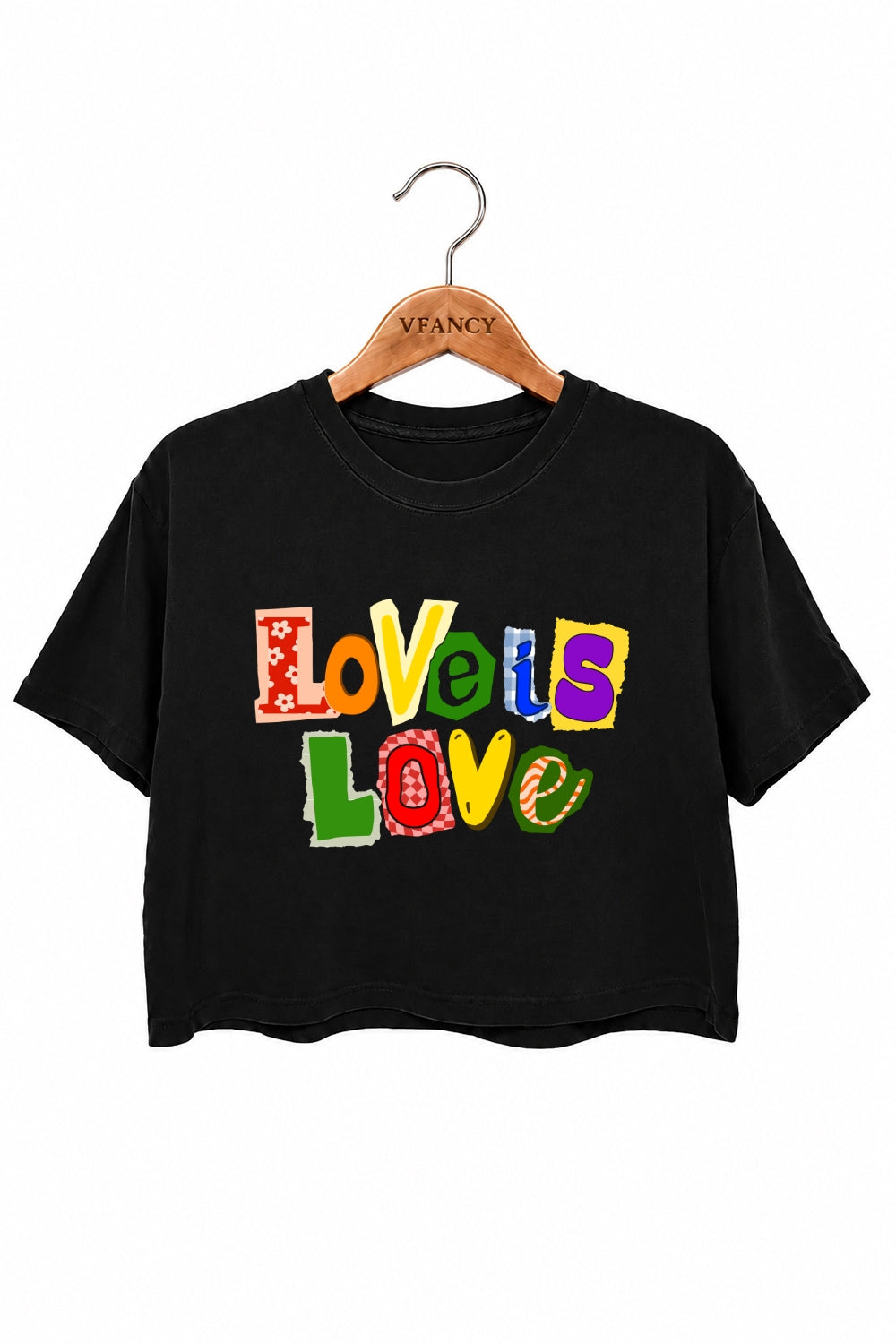 Love is love rainbow crop top
