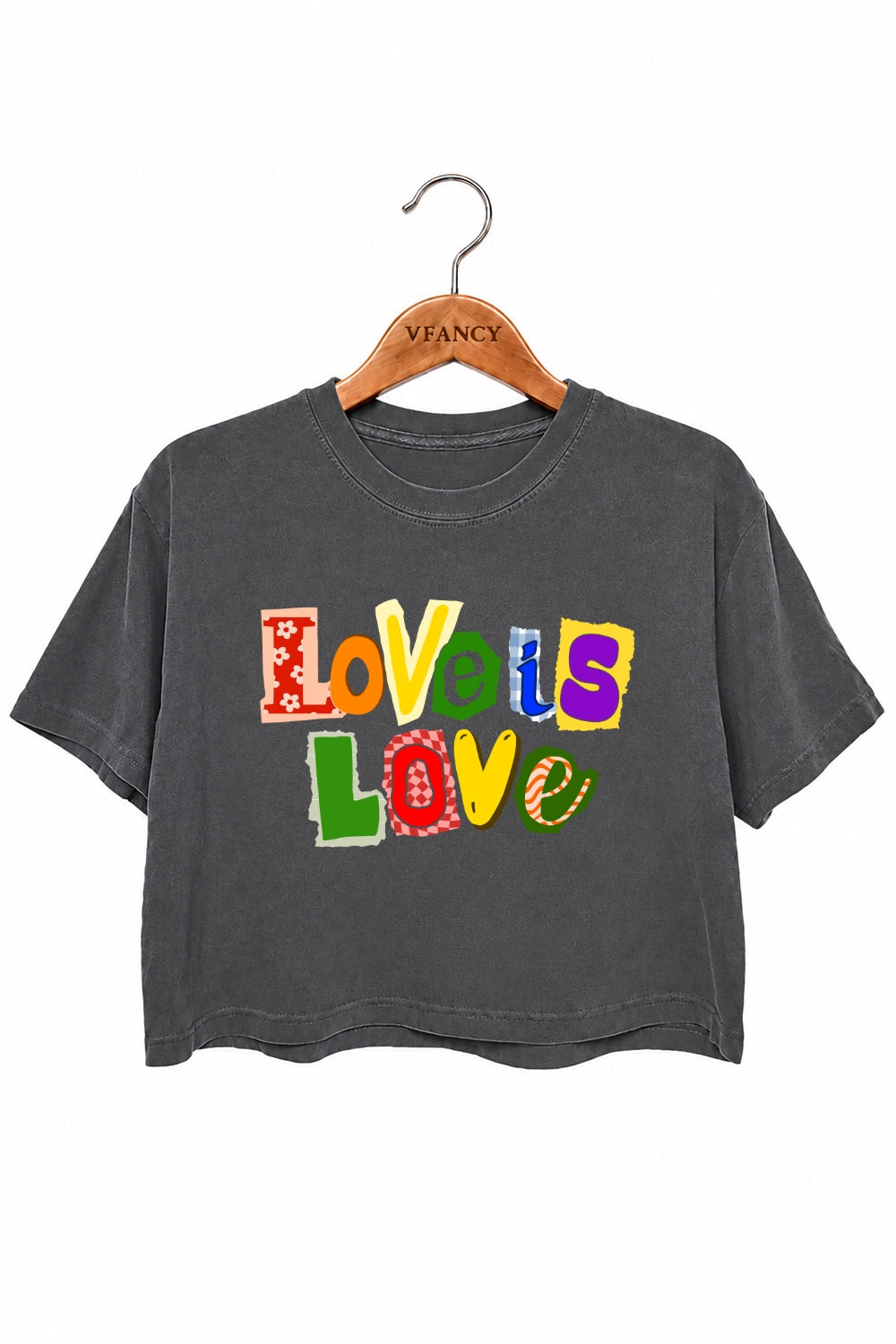 Love is love rainbow crop top