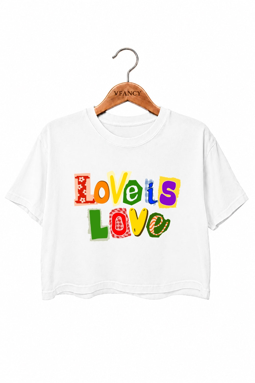 Love is love rainbow crop top