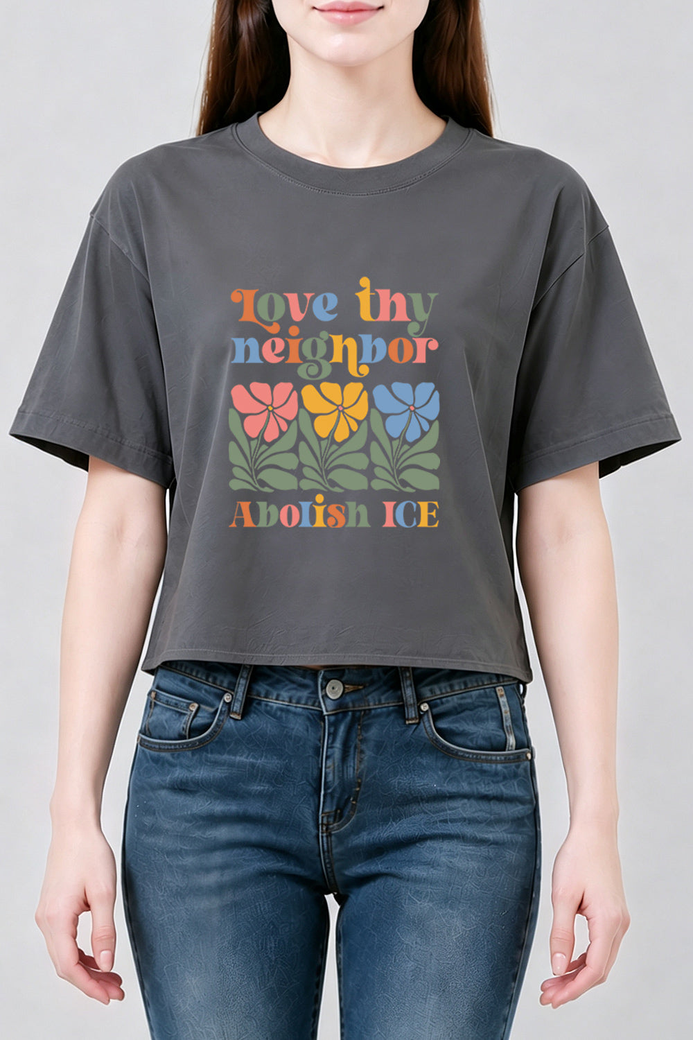 Love thy neighbor crop top