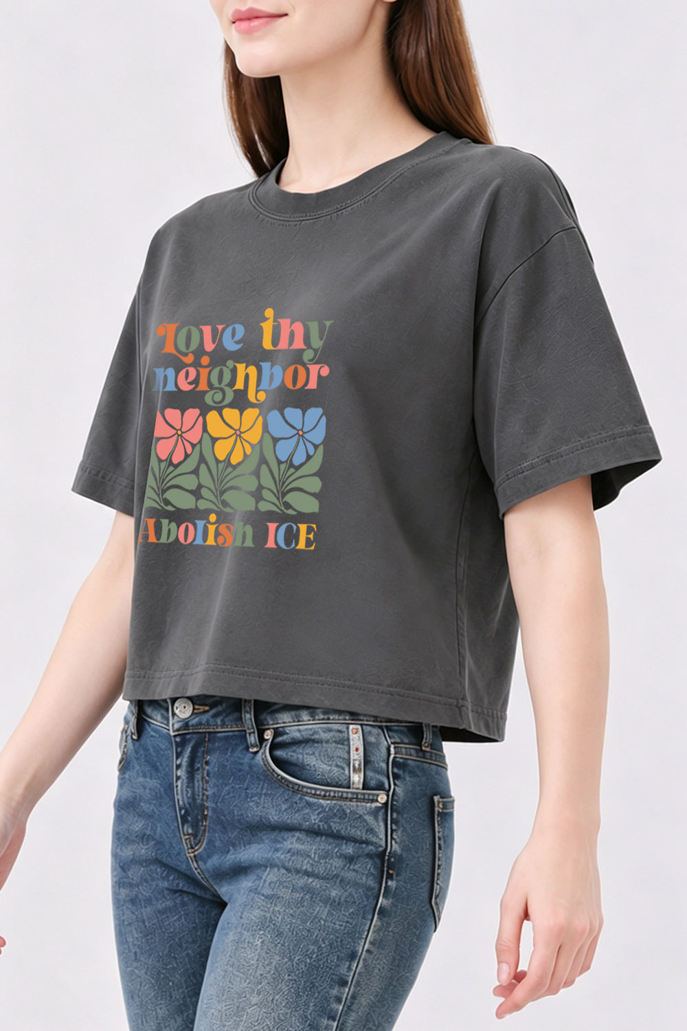 Love thy neighbor crop top
