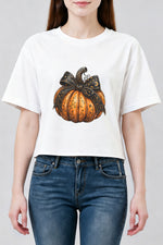 Magic halloween pumpkin crop top