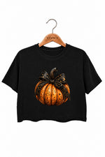 Magic halloween pumpkin crop top