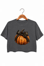 Magic halloween pumpkin crop top