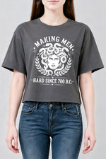 Making men hard since 700bc medusa crop top