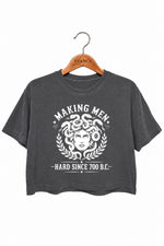 Making men hard since 700bc medusa crop top