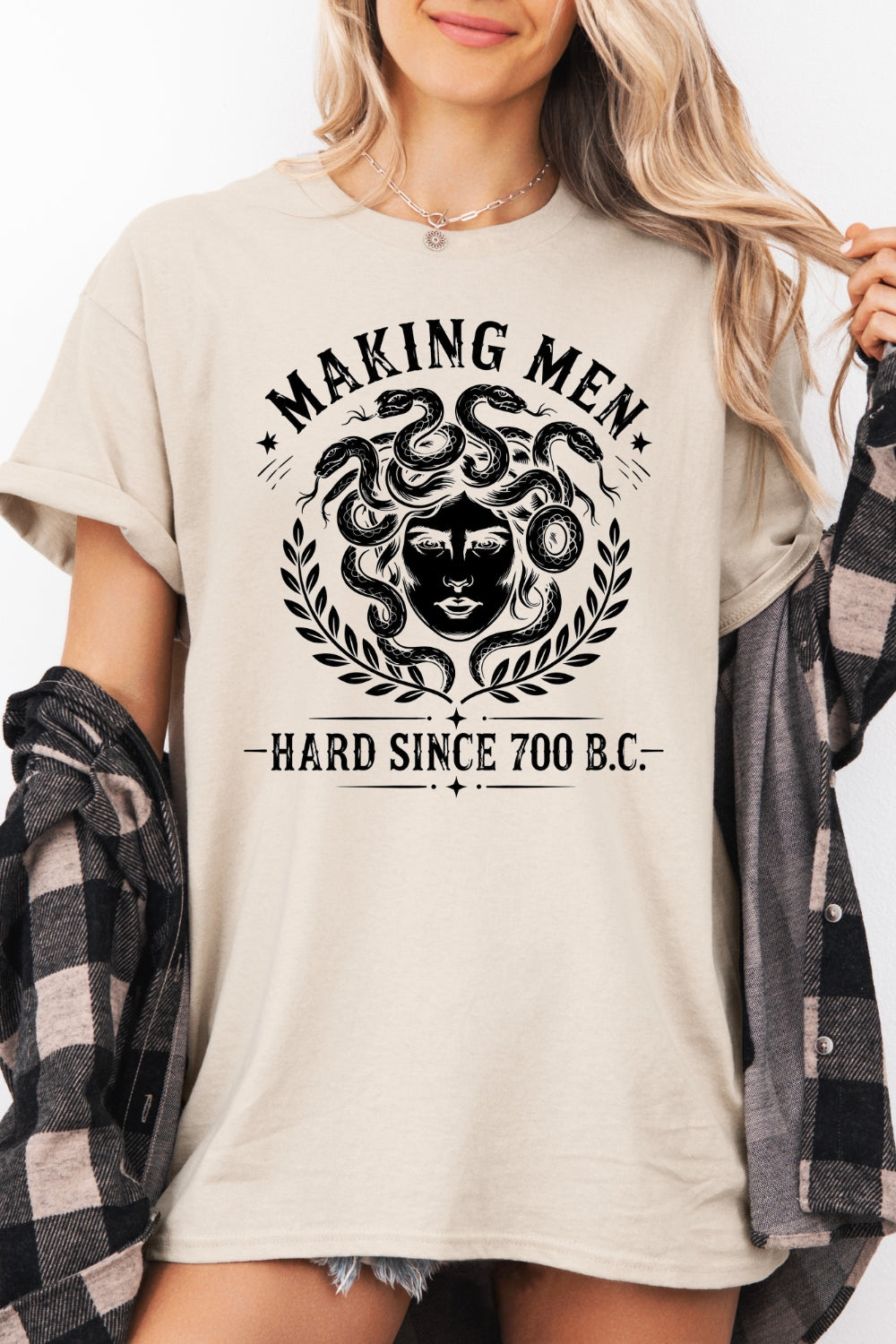 Making men hard since 700bc medusa tee