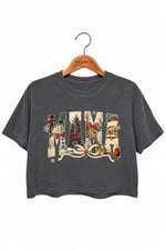 Mama christmas bow crop top