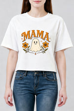 Mama ghost floral crop top