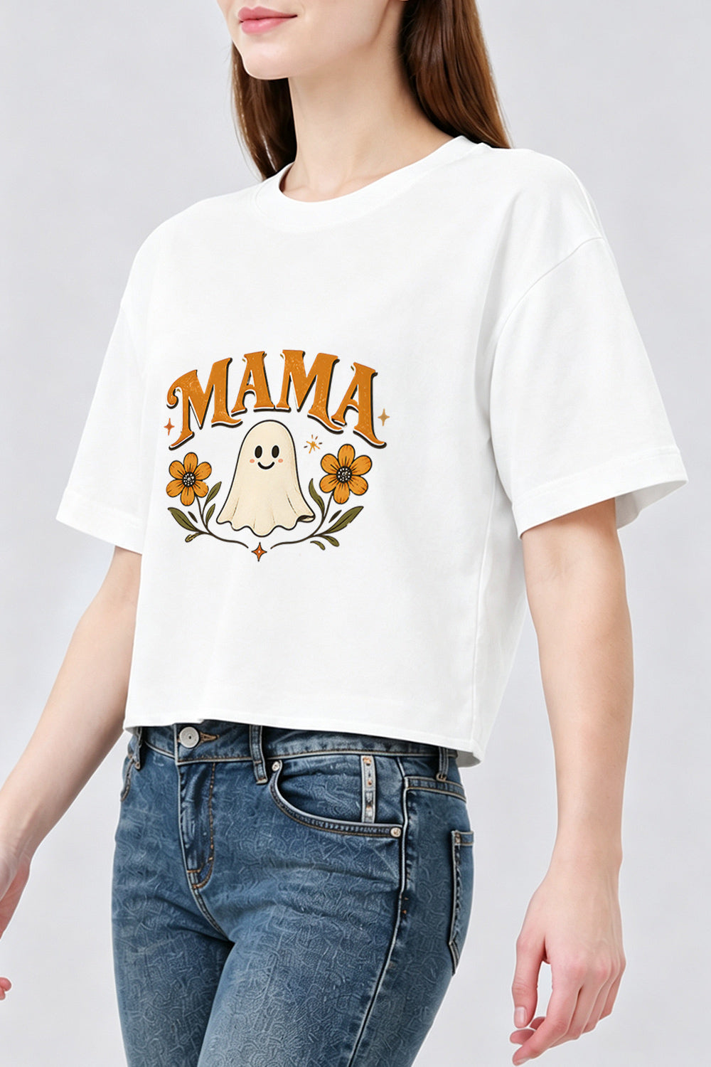 Mama ghost floral crop top