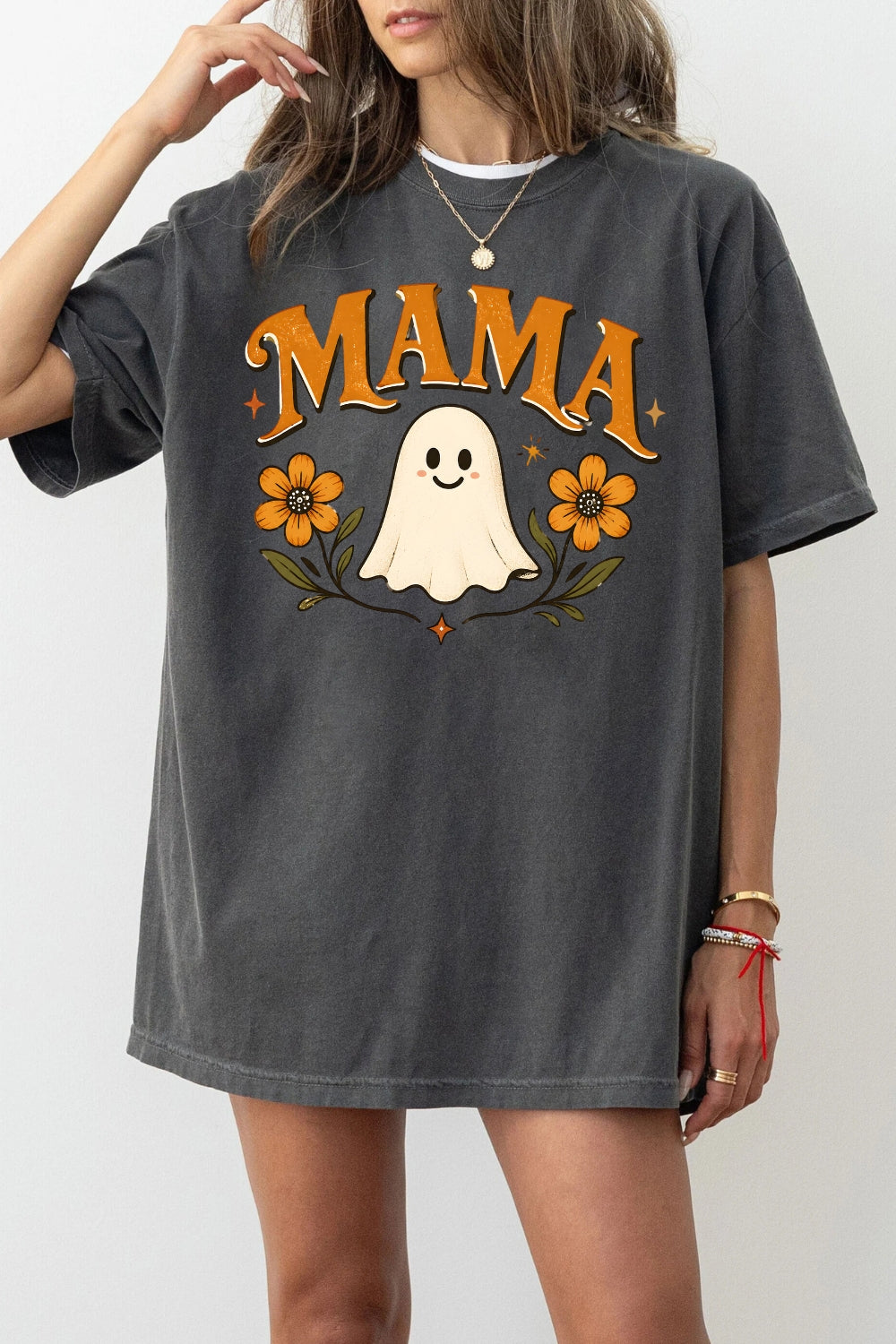 Mama ghost floral tee