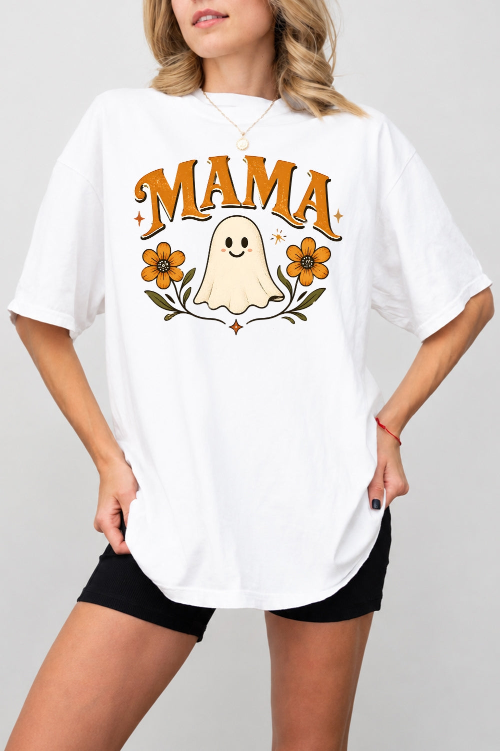 Mama ghost floral tee