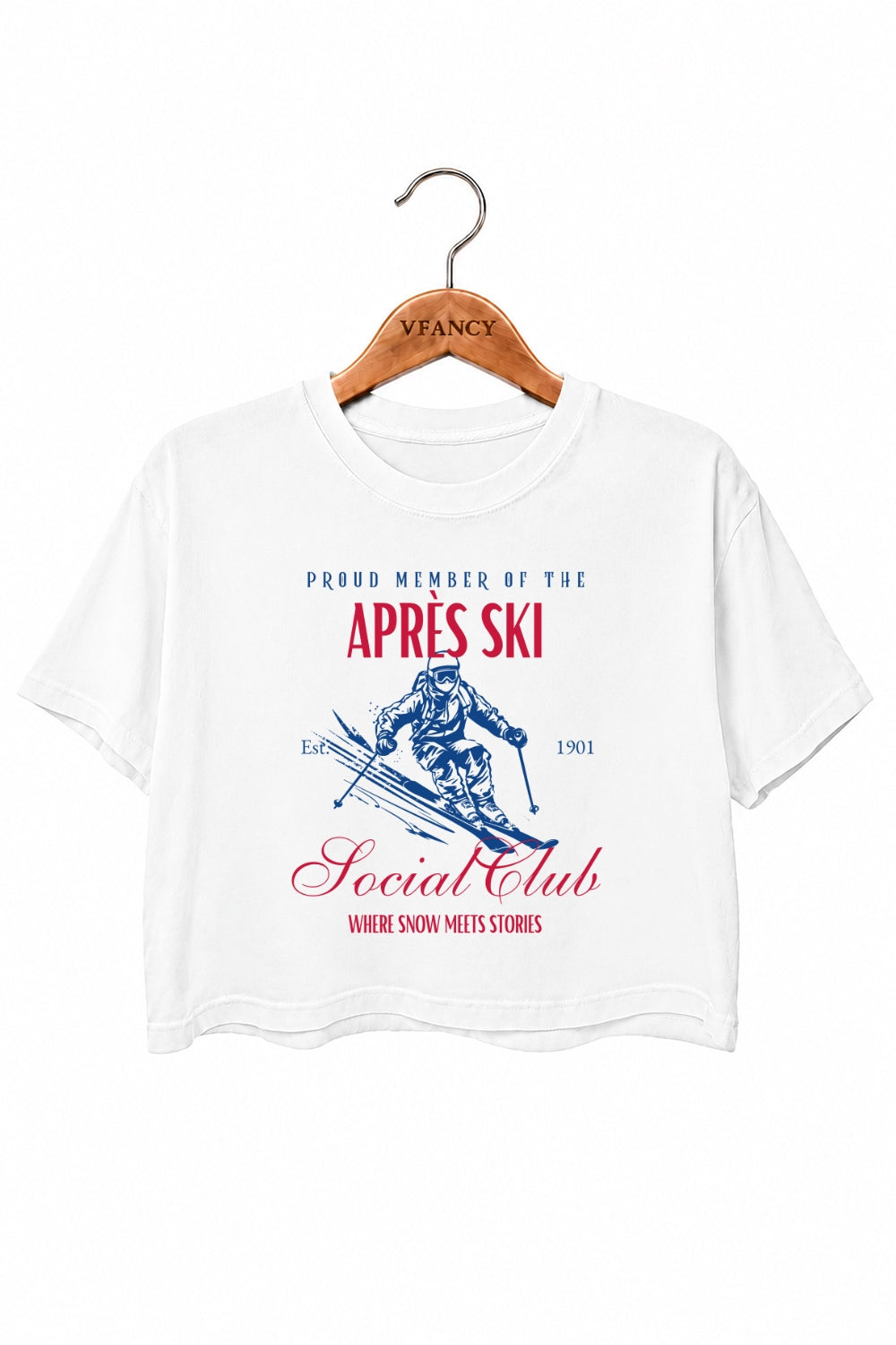Member of the apres ski club crop top