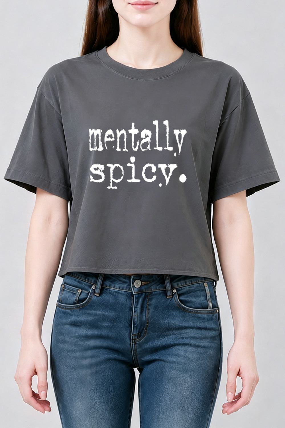 Mentally spicy crop top
