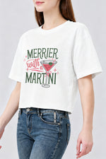 Merrier with martni christmas crop top