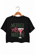 Merrier with martni christmas crop top