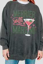Merrier with martni christmas sweatshirt