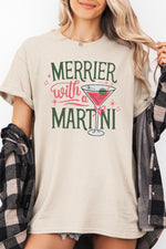 Merrier with martni christmas tee