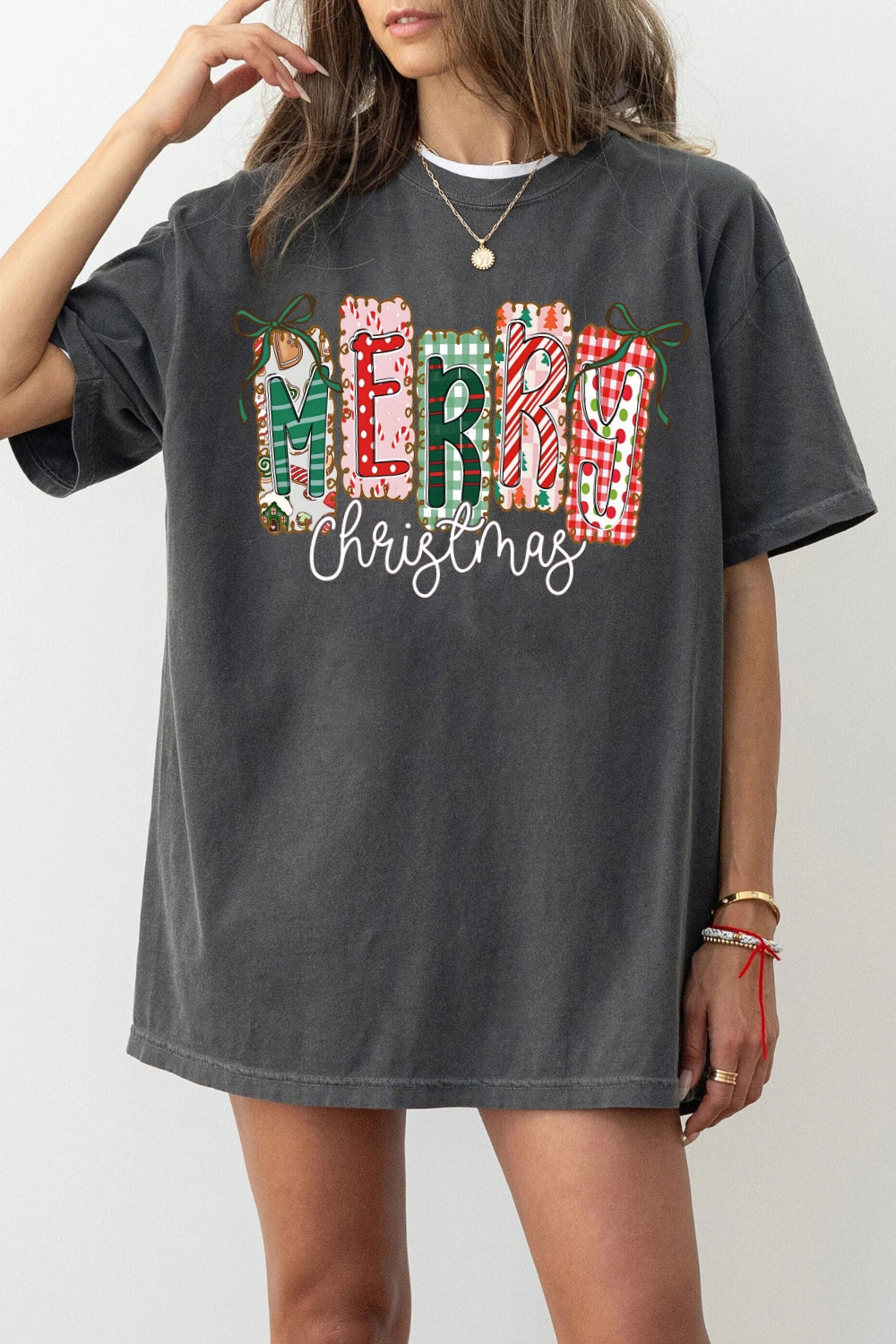 Merry christmas bows tee