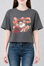 Merry christmas cute santa crop top