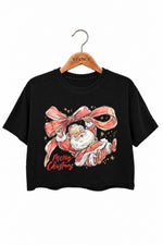 Merry christmas cute santa crop top