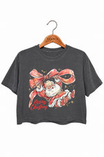 Merry christmas cute santa crop top