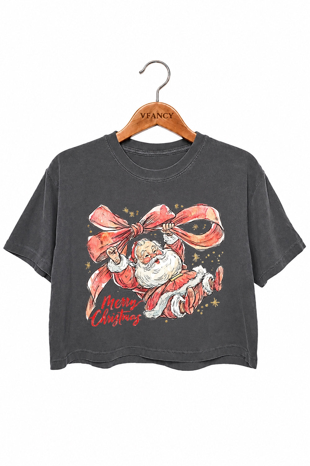 Merry christmas cute santa crop top