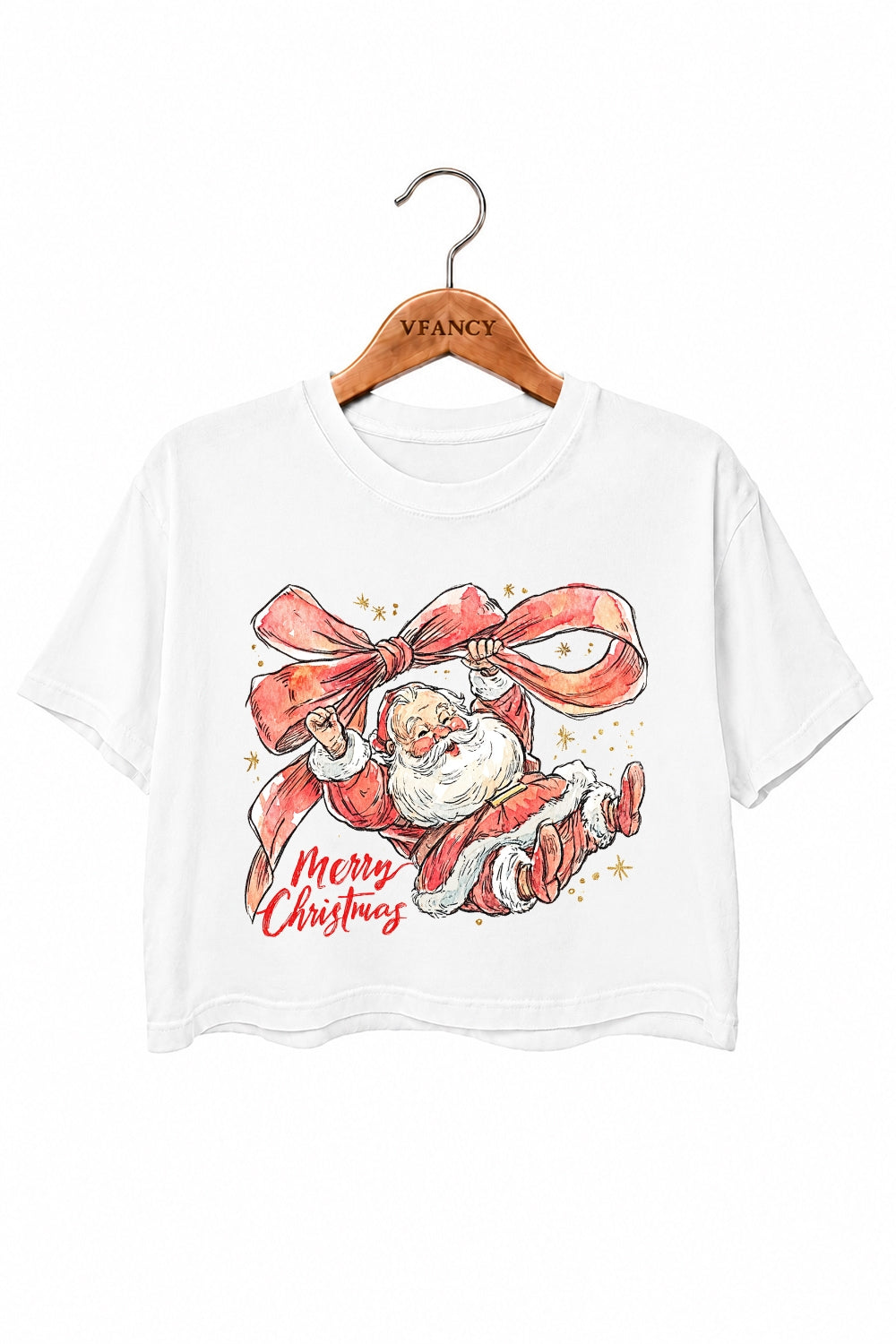 Merry christmas cute santa crop top
