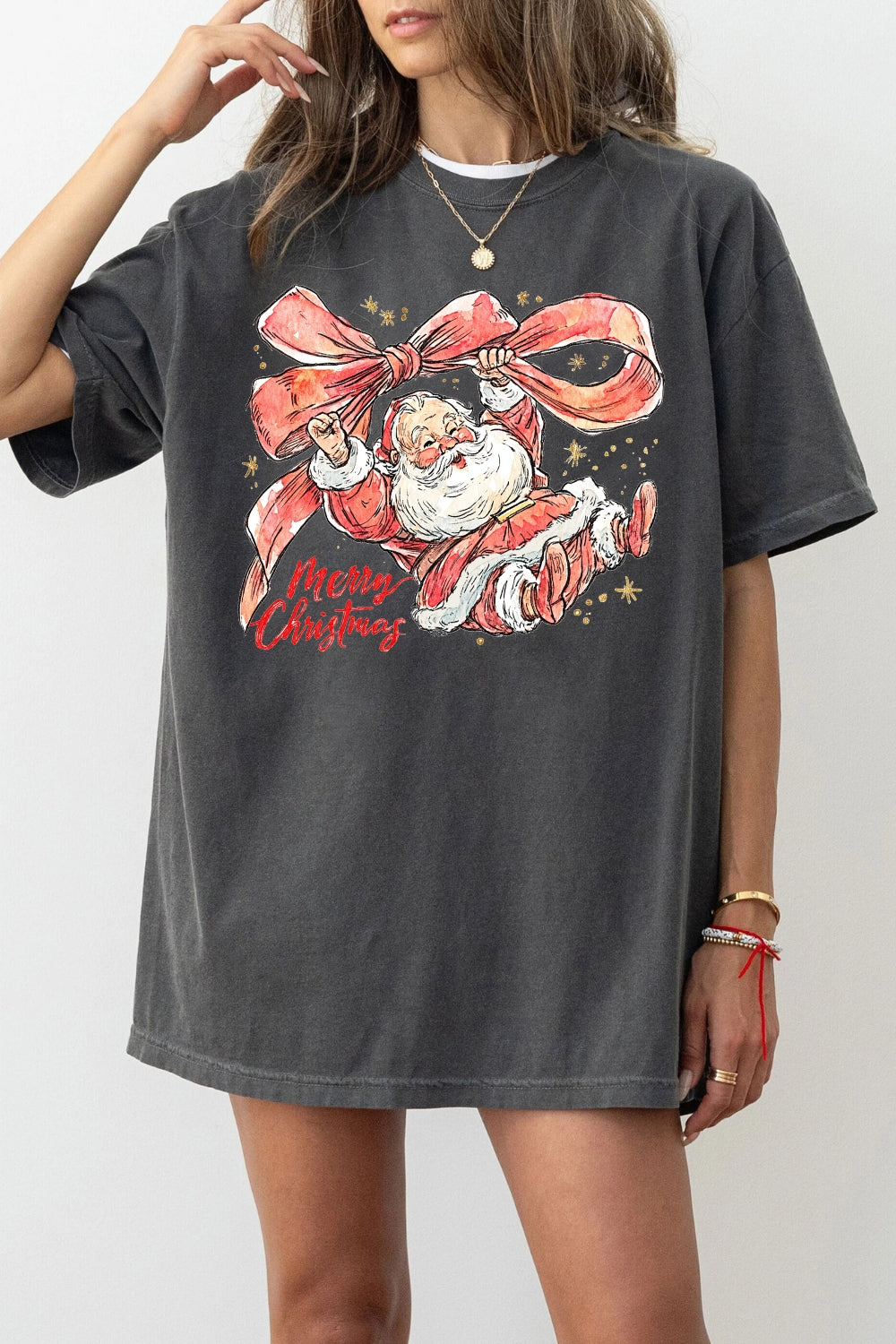 Merry christmas cute santa tee