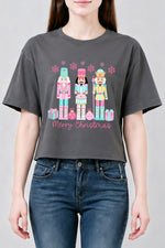 Merry christmas nutcracker crop top