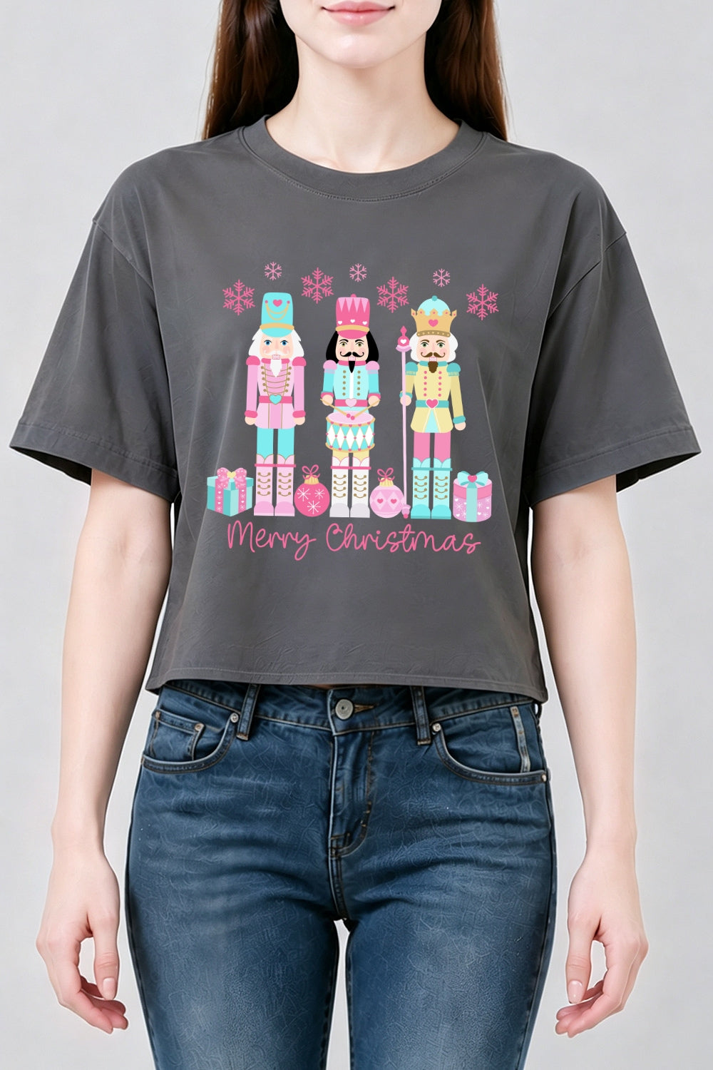 Merry christmas nutcracker crop top