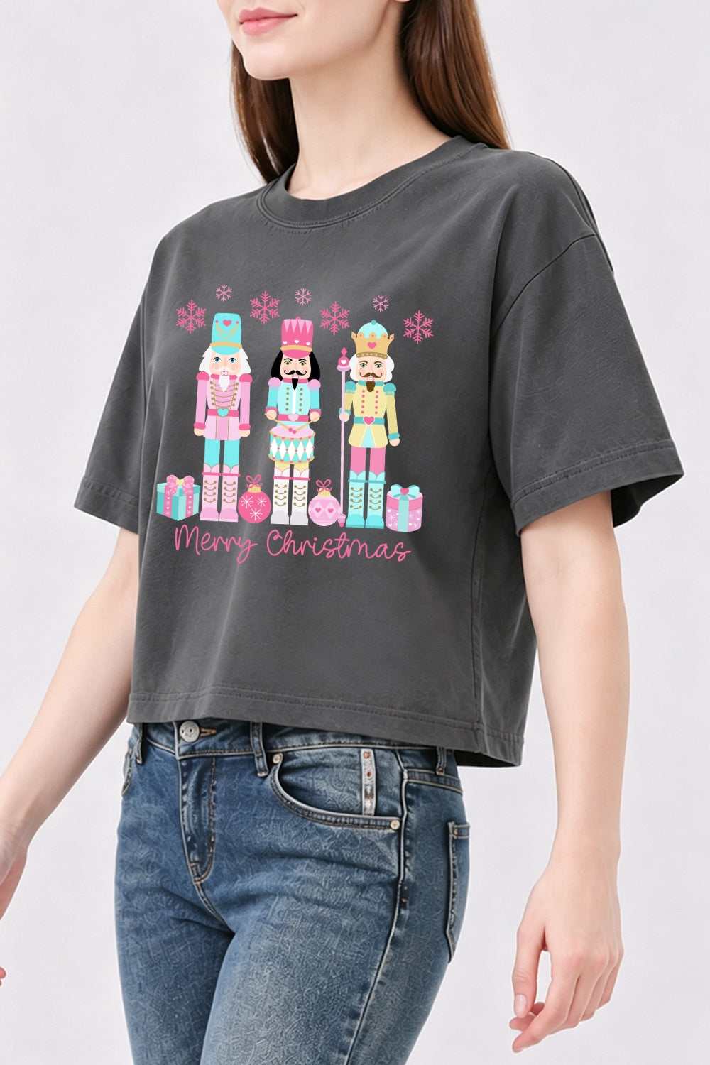 Merry christmas nutcracker crop top