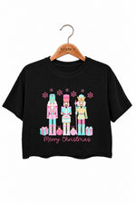 Merry christmas nutcracker crop top